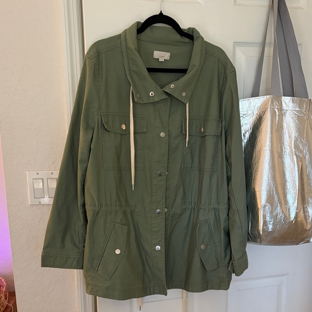 Loft Army Green Utility Jacket